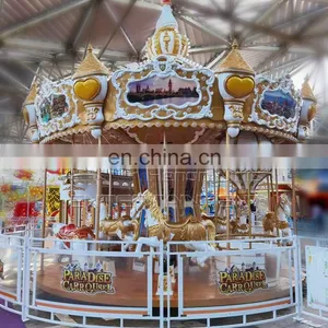 Beautiful Fairground Colorful 16 Seats Carousel Merry go Round Rides Manufacturer thumbnail-5