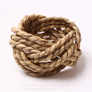 Custom Party Decor Corn Leaves Napkin Buckle Hand Woven Napkin Ring thumbnail-3