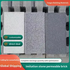 Imitated Stone Permeable Brick PC Brick Parking Space Sidewalk Brick Spanish Brick Pavement Brick Paving Stone Green Area Brick thumbnail-2