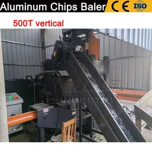 Small Hydraulic Aluminum Scrap Briquetting Machine Workshop Metal Waste Press thumbnail-3