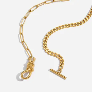 Custom Round Stainless Steel Rhinestone Charm Necklace With 18K Gold Plating thumbnail-3
