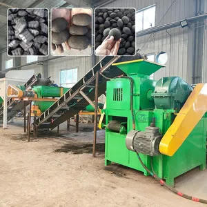 Mixed Coal Ore Powder Ball Press Automatic Coal Mineral Powder Briquetting Production Line thumbnail-1