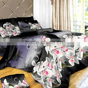 100% POLYESTER IMITATED REACTIVE PRINTING FLOWER 3D BEDDING SETS thumbnail-1