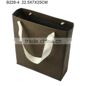 Customized Elegant Art Paper Jewelry Bag for Jewelry Box With Silk Ribbon Manufacturers China B228-4 thumbnail-1