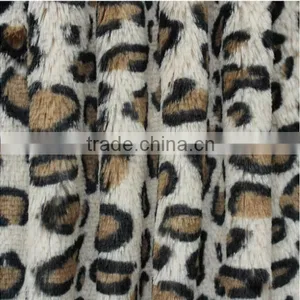 100% Polyester Leopard Faux Fur Plush Fabric thumbnail-2