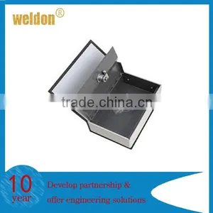 Security Dictionary Metal Book Case Cash Money Jewelry Safe Storage Box Key Lock thumbnail-5