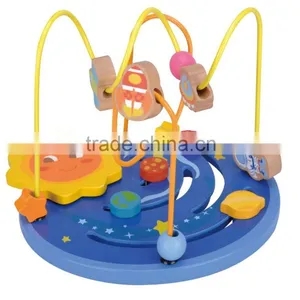 Hot-sale Blue Universe Clematis With Beads and Sling Function Base Small Wooden Toys High Quality Safty Educational Toys Wooden thumbnail-4