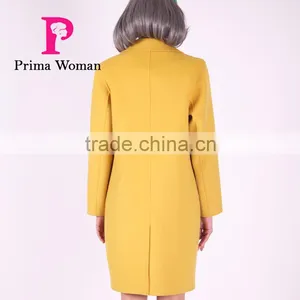 2016 New Design Spring Women Length Slim Fit Wool Coat thumbnail-5