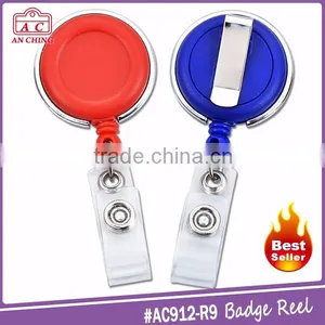Retractable Badge Steel or Nylon Cord Reel With Swivel Clip Clip thumbnail-1