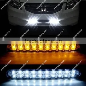 LED Daytime Running Light DRL Daylight Kit + Amber Turn Signal Universal thumbnail-1