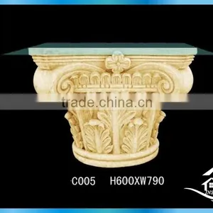 Cast Stone Carved Table Base thumbnail-4