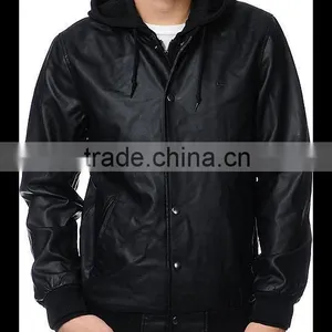 Cow Hide Leather Bomber Jacket thumbnail-1