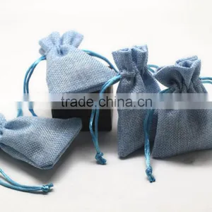 Cute Design Jewelry Package Linen Lint Different Material Drawstring Bag Linen Drawstring Bag thumbnail-2