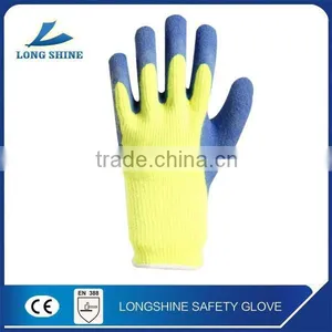 Best Selling Blue Latex Coated Safety Working Glove for Hand Protective thumbnail-2