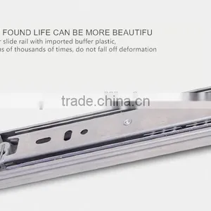 Guang Dong Factory Good Quality 3-4 Balls Full Extension Ball Bearing Drawer Slides thumbnail-2