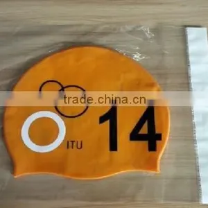 Silicone Printed Swim Caps Silicone Material Swimming Cap Professional Swimming Cap Manufacturer Novelty Swimming Cap thumbnail-2