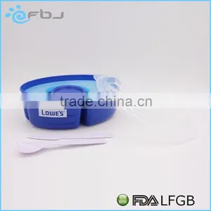 Multi Function 3 Compartment Plastic Food Container 3 Compartment With Locked Lid thumbnail-6