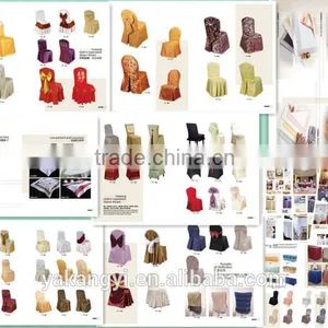 100%polyester Jacquard Pattern Decorative Chairs Cover for Wedding Party thumbnail-1
