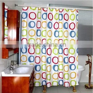 Printed Waterproof 100% Polyester Shower Curtain Liner thumbnail-1