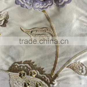 Silk Polyester Embroidery Fabric for Home Decoration Curtain thumbnail-1
