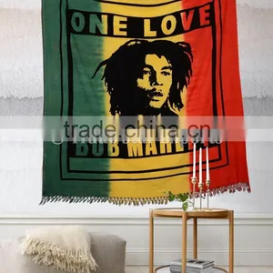 Bob Marley Hippie Tapesries Queen Indian Cotton Bedspread Wholesale Printed Wall Hanging Boho Picnic Throw Beach Blanket thumbnail-1