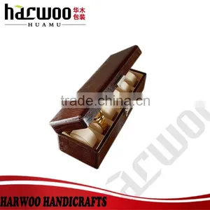 High-end pu Leather Watch Packaging,watch Case With Compartments,brown Leather Watch Box With Siliver Lock thumbnail-1