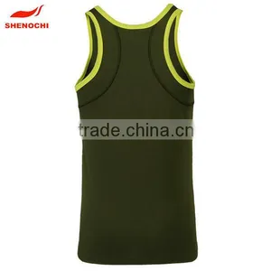 China Manufacture Blank Polyester Full Print Gym Singlets thumbnail-2