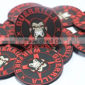 Stingray Red Cross Custom Embossed 3D Rubber Hook and Loop Patch for Garment thumbnail-6