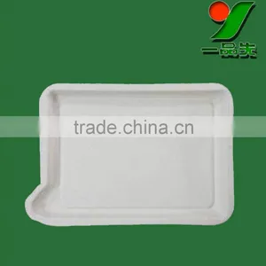 Custom Any Shape Food Grade Cushion Dinner Lap Tray,Sugarcane Pulp Concrete Tray thumbnail-1