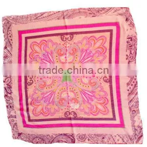 Silk Scarf Panuelos de Seda Foulards With Beautiful Pattern thumbnail-1