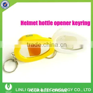 Plastic Safety Helmet Shape Bottle Opener Keychain thumbnail-2