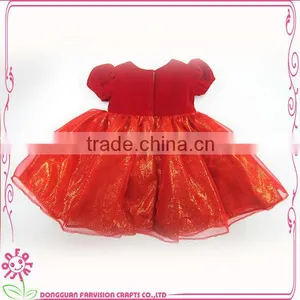 OEM 18 Inch Red Girl Doll Dress With Bowknot thumbnail-3