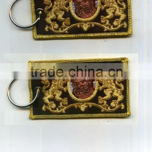 Double-sided Embroidery Patch / Doraemon Keychain Embroidery Badge / Custom Keychain Emboridered Patch thumbnail-6
