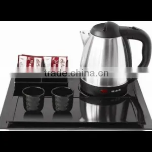 NEW Hotel Amenities Electric Mini Teapot With Hotel Service Tray thumbnail-4