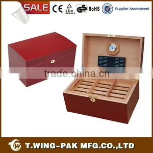 Handmade Pe High Gloss Spanish Cedar Cigar Humidor for 100 Cigars thumbnail-1