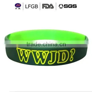 Silicone Wrist Band With Country Logo Printed , Factory Direct Supply Cheap Custom Silicone Bracelet thumbnail-1