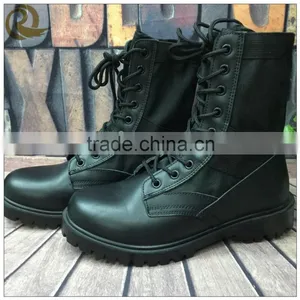 Wholesale Black Leather Combat Military Police Tactical Boots for Man thumbnail-1