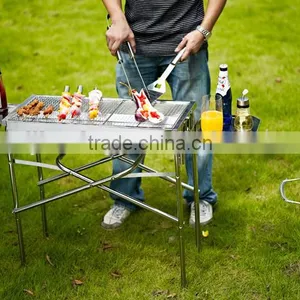 Outdoor 430 Stainless Steel Charcoal BBQ Grill thumbnail-2