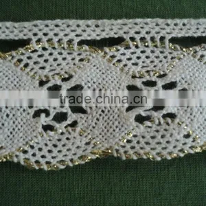 Embroidery Machin Pattern Cotton Lace / High Quality Lace Design thumbnail-4