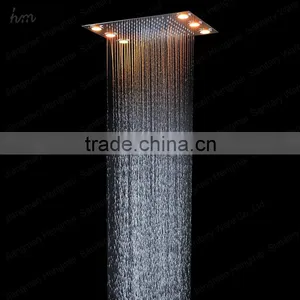New Invention 360*500mm 304ss Polish Electric Rain Shower Set Remote Control Color Change Led Shower Head With Digital Shower mi thumbnail-5