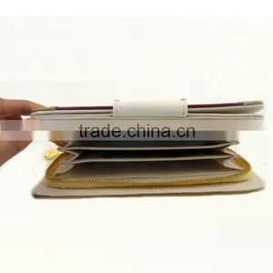 Leather Pocket Money Bag Zipper Purse for Women Security Wallet Wtih Lots of Card Holder thumbnail-6
