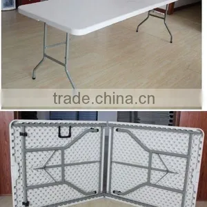 Wholesale Outdoor White Stong And Lightweight Cheap Durable Leisure Plastic Folding Table thumbnail-1