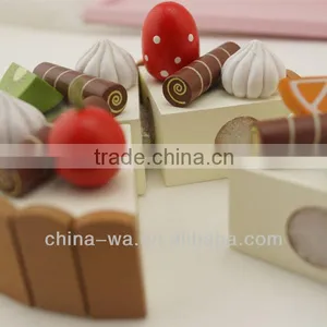 Wood Food Toys Funny Mini Cake Cutting for Kids Playing thumbnail-3