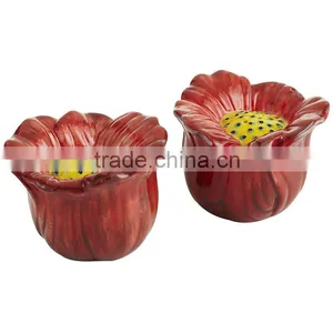 2013 New Design Poppy Flowers Ceramic Salt and Pepper Shaker thumbnail-1