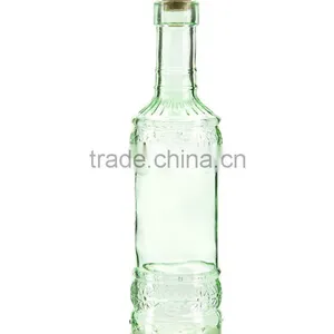 Colored Oil and Vinegar Bottle With Cork thumbnail-1