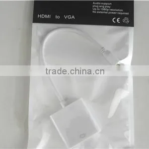 White Color Micro HDMID Male to VGA Female Cable Adapter Top Quality thumbnail-1