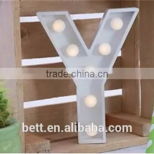 Battery Operated Marquee Letters Light Y With 7pcs White Round Bulb thumbnail-1