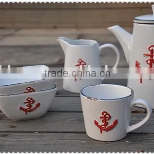 Ceramic Relief Anchor Shape Kettle thumbnail-1