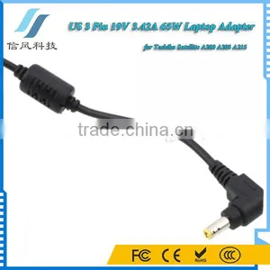 Black 19V 3.42A 65W AC Adapter Charger for Toshiba A200 A205 A215 Power Adapter thumbnail-6