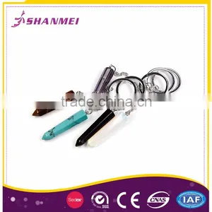 Custom Logo Gemstone Alloy Keychain Ring Factory thumbnail-2